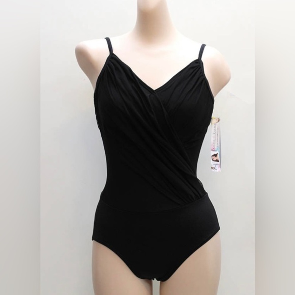 Body Wrappers Premiere Collection #P1060 Black camisole Leotard